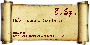 Bárdossy Szilvia névjegykártya