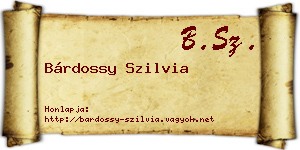 Bárdossy Szilvia névjegykártya
